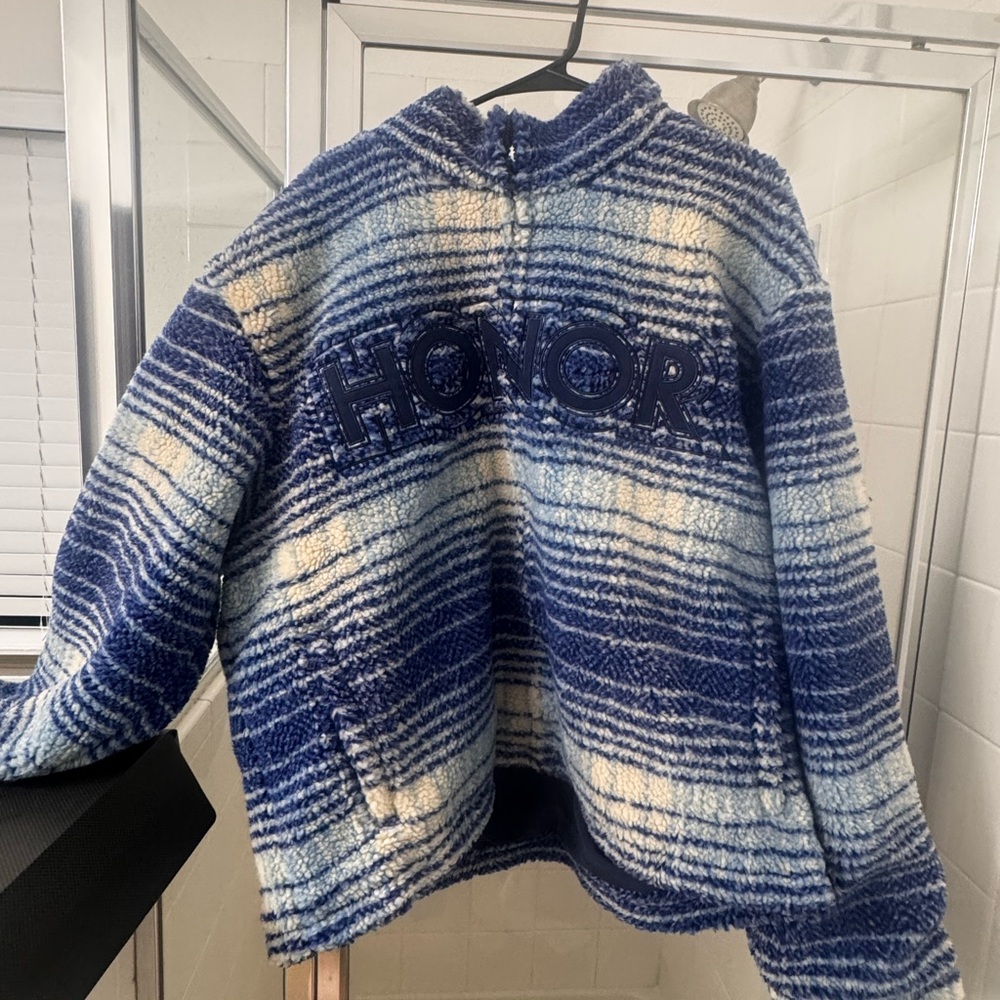 Honor Blue and Cream Men's Jacket